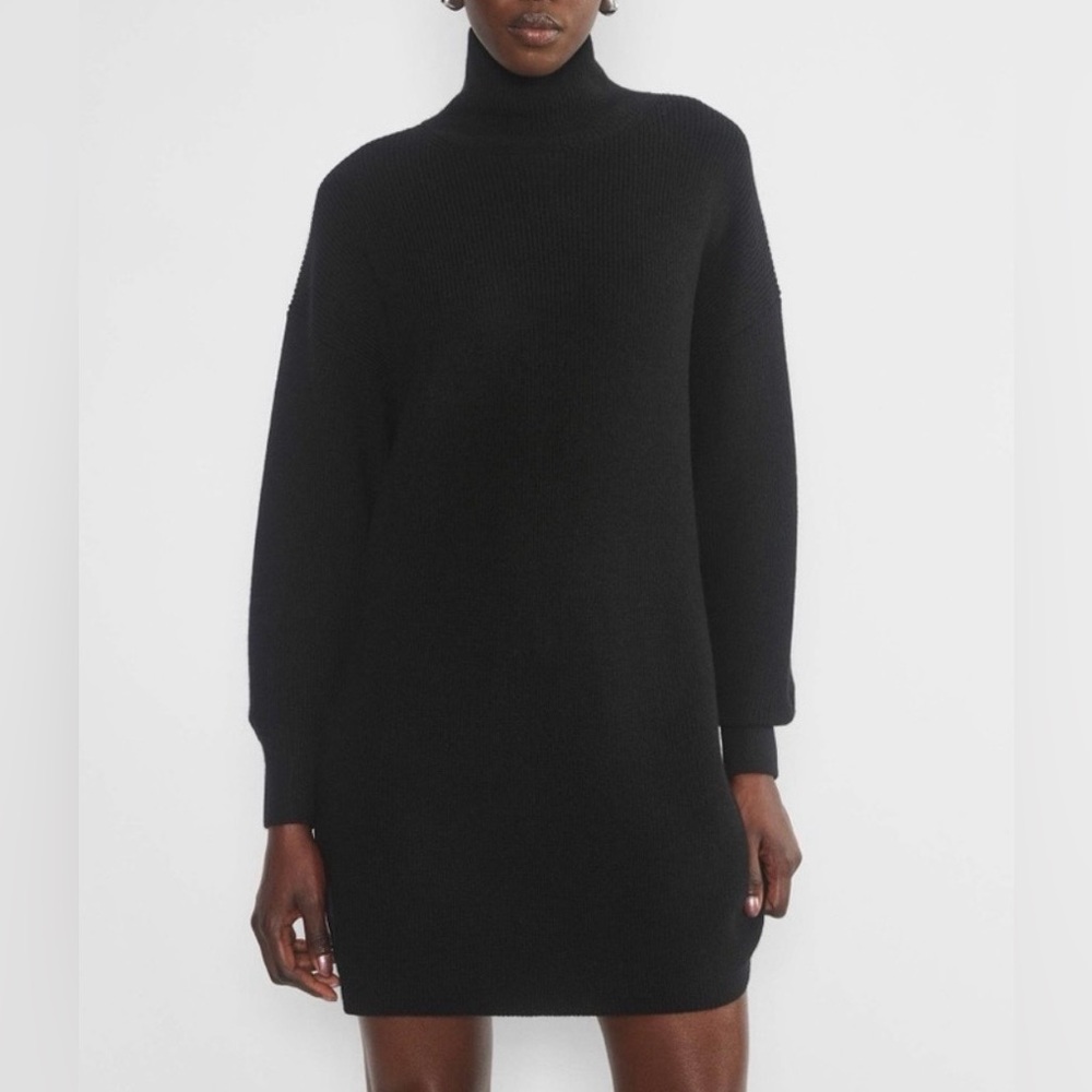 Babaton Maclean Wool Black Dress Size S